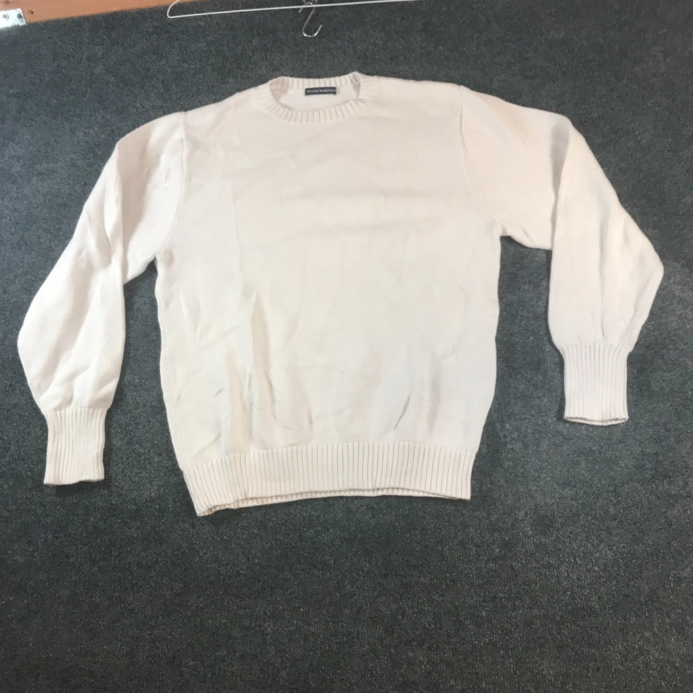 Brandy Melville Sweater Womens S Cream Tight Knit Crewneck Winter Outdoor